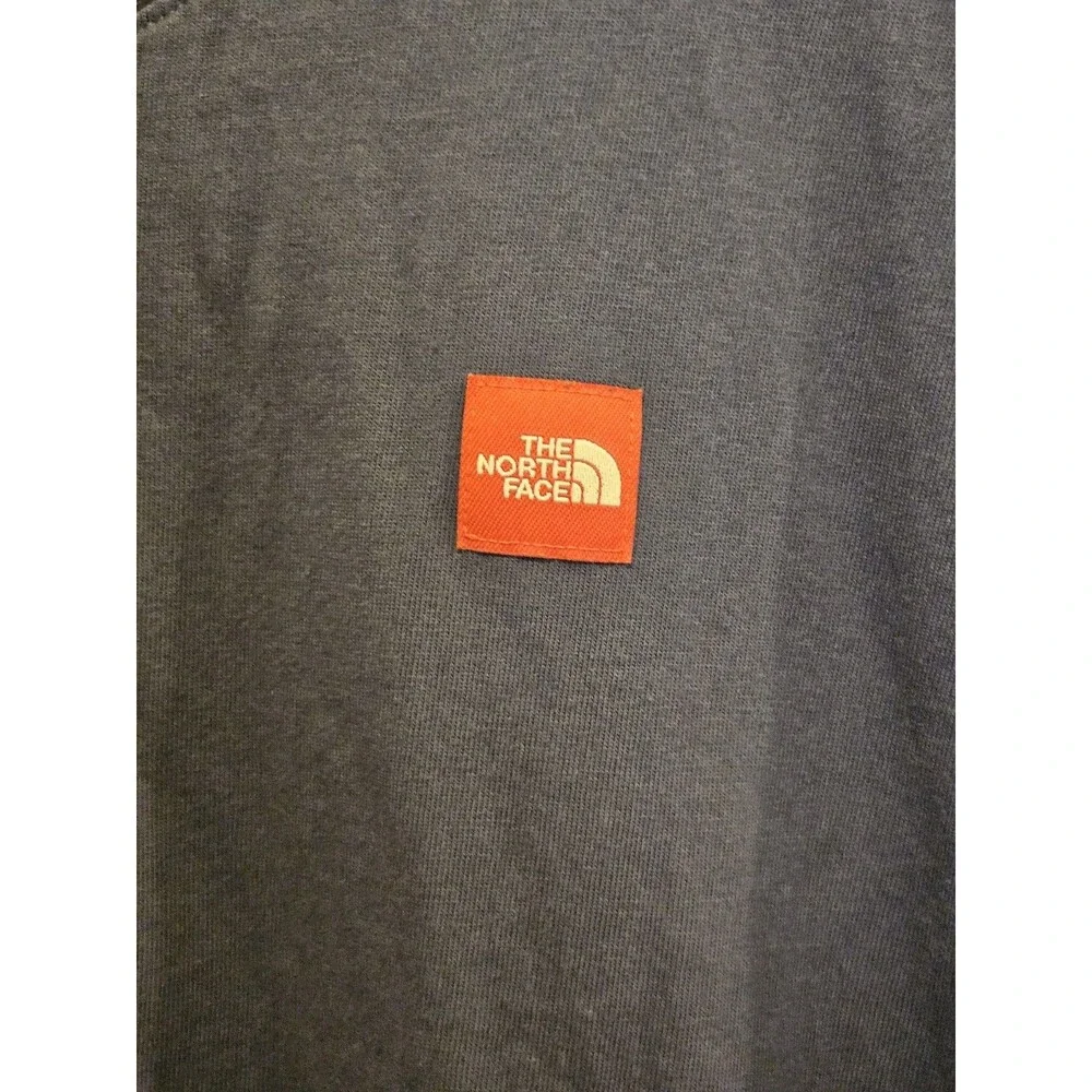The North Face Men’s XXL Blue Gray Box Logo T-Shirt Short Sleeve Outdoor